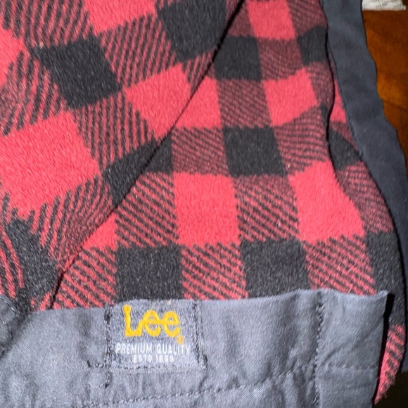 Lee Men's Black Flannel Lined Jacket Large - Picture 6 of 9